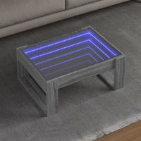 Tavolino da Salotto con LED Infinity Grigio Sonoma 70x53x30 cm 847635