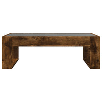 Tavolino da Salotto con LED Infinity Rovere Fumo 90x53x30 cm 847641