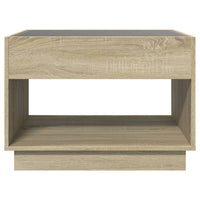 Tavolino da Salotto con LED Infinity Rovere Sonoma 70x50x50 cm 847660