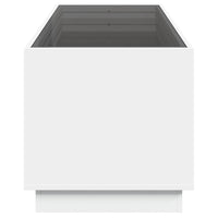 Tavolino da Salotto con LED Infinity-Tavolino da soggiorno Bianco 90x50x50 cm