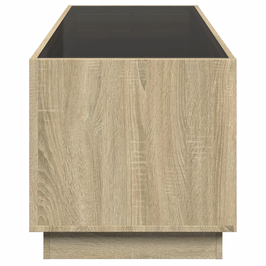 vidaXL Tavolino da Salotto con LED Infinity Rovere Sonoma 90x50x50 cm