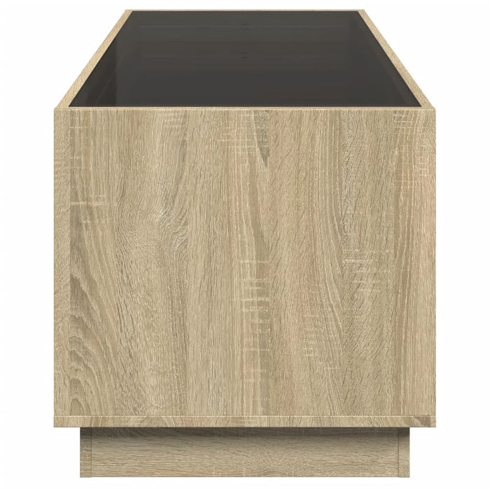 vidaXL Tavolino da Salotto con LED Infinity Rovere Sonoma 90x50x50 cm