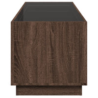 Tavolino da Salotto con LED Infinity Rovere Marrone 90x50x50 cm 847671