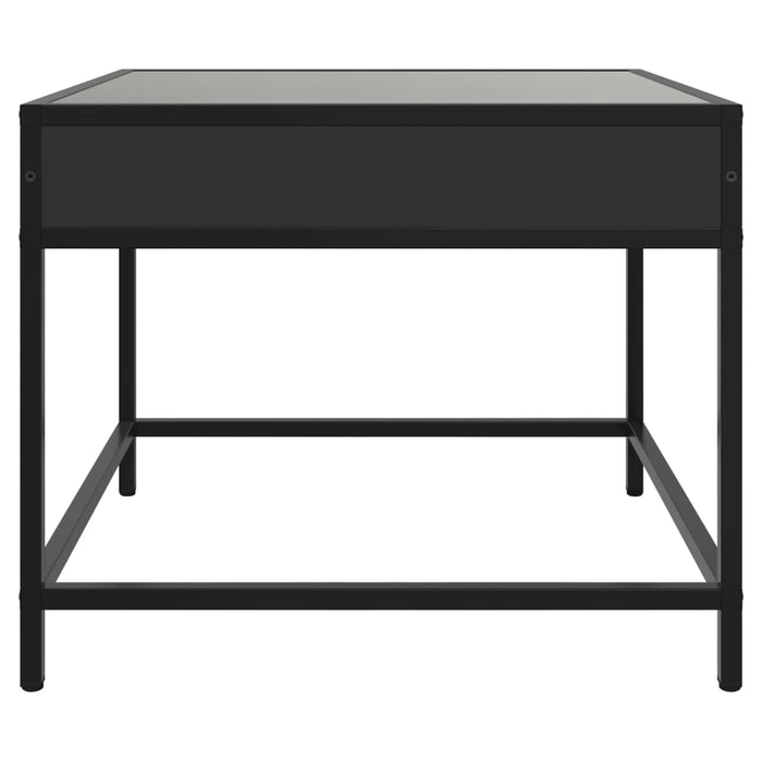 Tavolino da Salotto con LED Infinity Nero 50x50x41 cm 847677