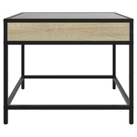 vidaXL Tavolino da Salotto con LED Infinity Rovere Sonoma 50x50x41 cm