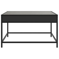 Tavolino da Salotto con LED Infinity Nero 70x50x41 cm 847682