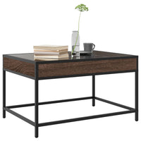 Tavolino da Salotto con LED Infinity Rovere Marrone 70x50x41 cm 847686