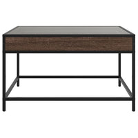 Tavolino da Salotto con LED Infinity Rovere Marrone 70x50x41 cm 847686