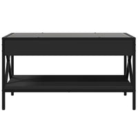 Tavolino da Salotto con LED Infinity Nero 70x50x38 cm 847702