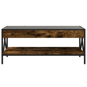 vidaXL Tavolino da Salotto con LED Infinity Rovere Fumo 90x50x38 cm