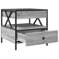 Tavolino da Salotto con LED Infinity Grigio Sonoma 50x50x51 cm 847715