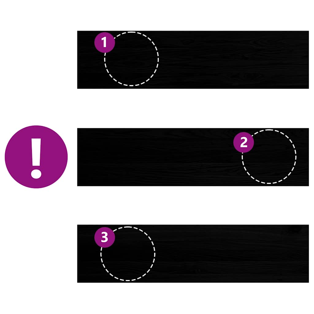 Gradini 4 pz Marrone Scuro 100x25x2 cm Legno Massello Rovere 3283016