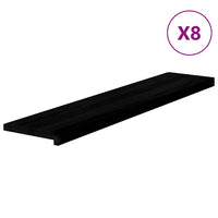 vidaXL Gradini 8 pz Marrone Scuro 120x25x2 cm Legno Massello Rovere