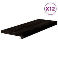 Gradini 12 pz Marrone Scuro 70x25x2 cm Legno Massello Rovere 3283037