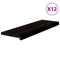 vidaXL Gradini 12 pz Marrone Scuro 80x25x2 cm Legno Massello Rovere