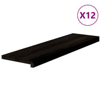 vidaXL Gradini 12 pz Marrone Scuro 90x25x2 cm Legno Massello Rovere