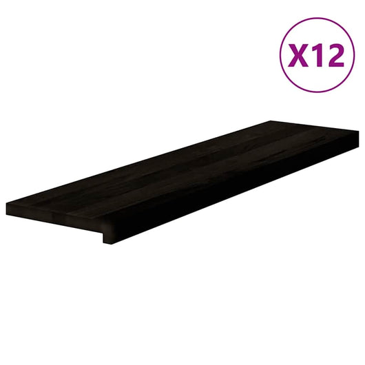 vidaXL Gradini 12 pz Marrone Scuro 100x30x2 cm Legno Massello Rovere