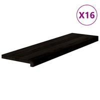 vidaXL Gradini 16 pz Marrone Scuro 90x25x2 cm Legno Massello Rovere