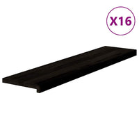 vidaXL Gradini 16 pz Marrone Scuro 110x25x2 cm Legno Massello Rovere
