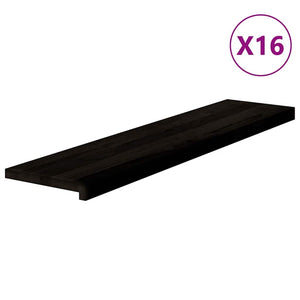 vidaXL Gradini 16 pz Marrone Scuro 110x25x2 cm Legno Massello Rovere