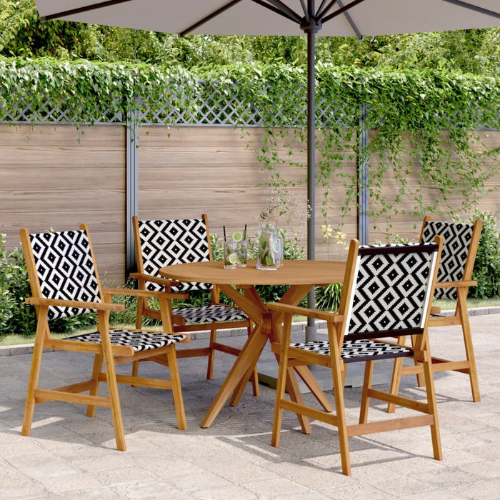 vidaXL Set da Pranzo per Giardino 5 pz in Legno Massello di Acacia