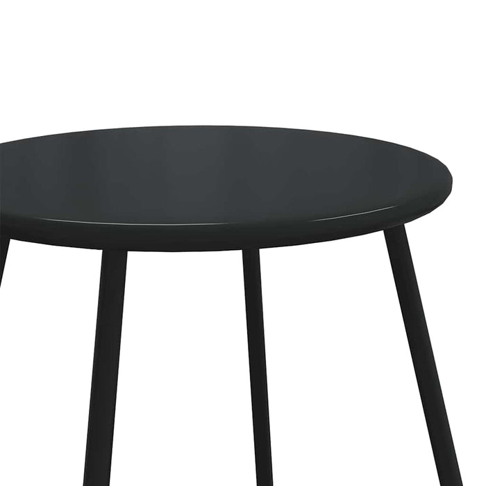 Set Mobili da Balcone 5 pz con Cuscini Nero in Acciaio