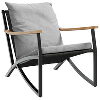 vidaXL Set Mobili da Balcone 5 pz con Cuscini Nero in Acciaio