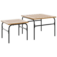 vidaXL Set Mobili da Balcone 5 pz con Cuscini Nero in Acciaio