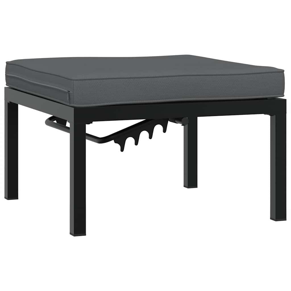 Set Divani da Giardino 4 pz con Cuscini in Alluminio Nero 3283679