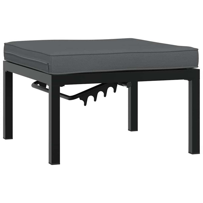 Set Divani da Giardino 4 pz con Cuscini in Alluminio Nero 3283679
