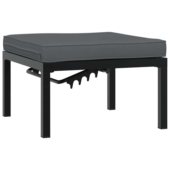 Set Divani da Giardino 3 pz con Cuscini in Alluminio Nero 3283680