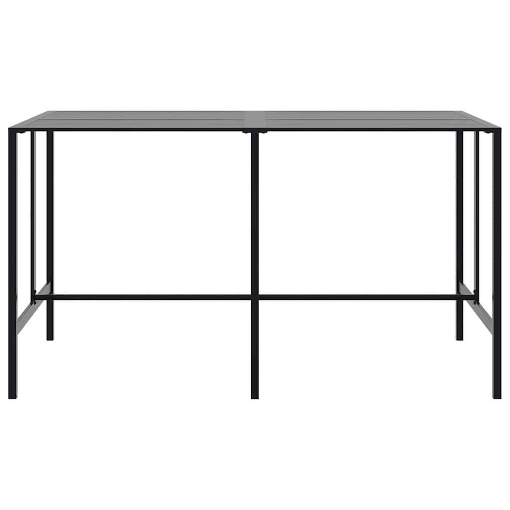 vidaXL Set Bar da Giardino 9pz Nero in Acciaio Verniciato a Polvere