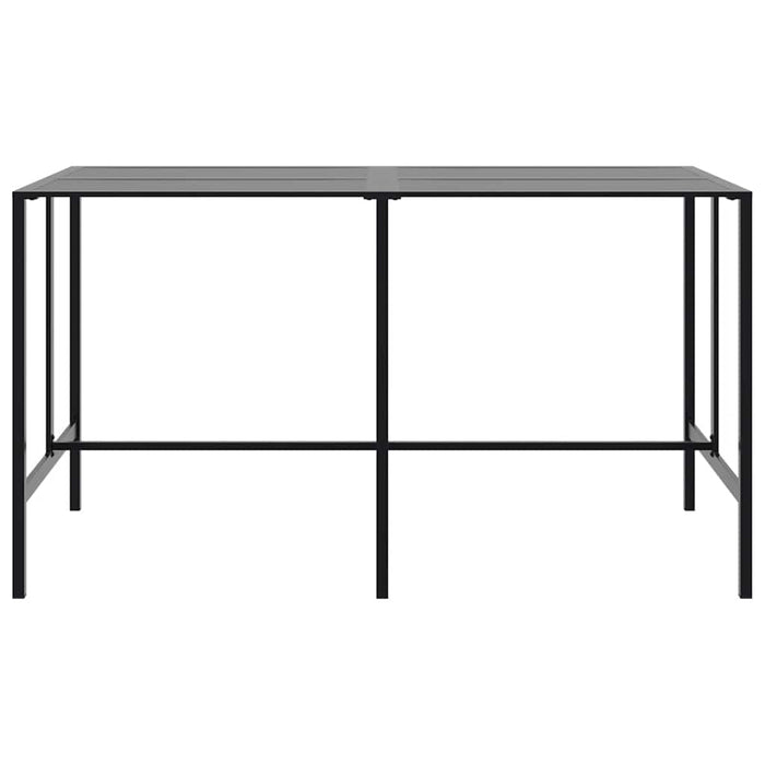 vidaXL Set Bar da Giardino 9pz Nero in Acciaio Verniciato a Polvere