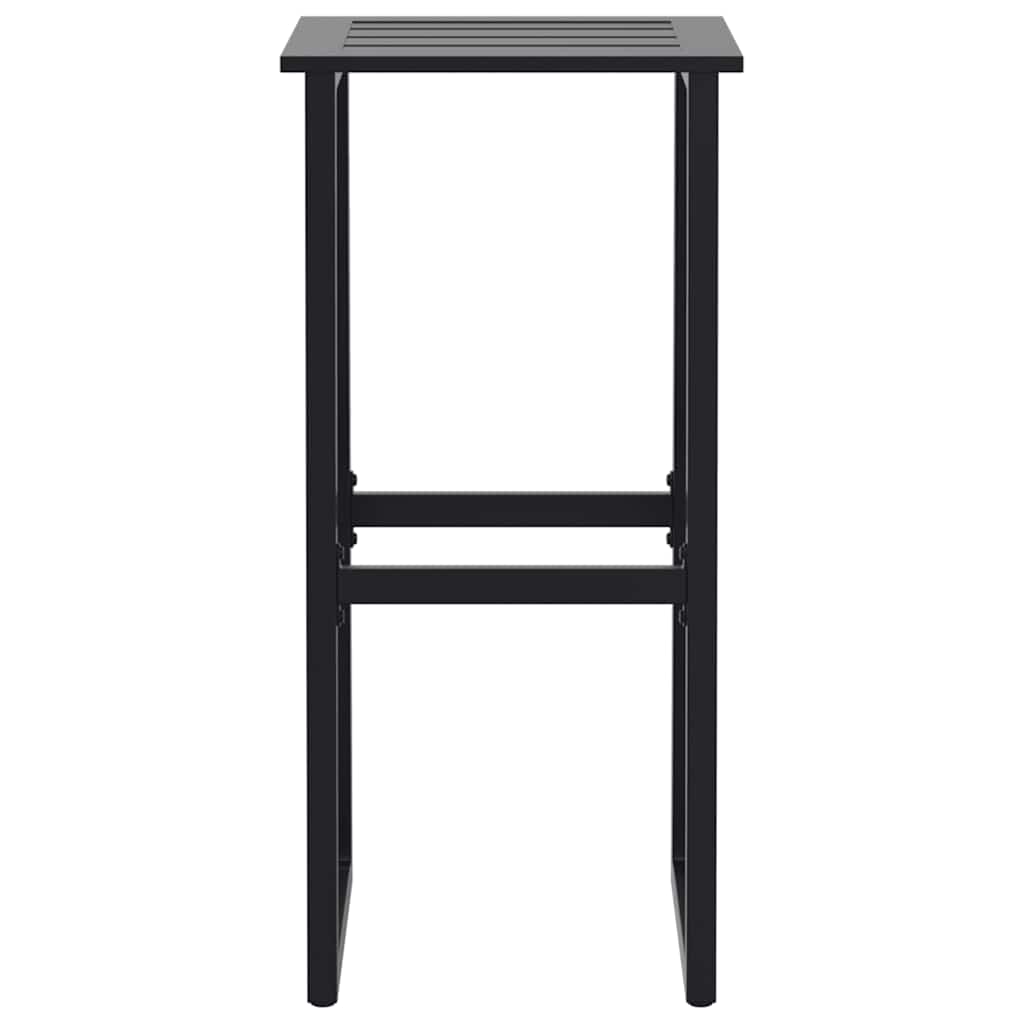 vidaXL Set Bar da Giardino 9pz Nero in Acciaio Verniciato a Polvere