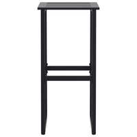 vidaXL Set Bar da Giardino 9pz Nero in Acciaio Verniciato a Polvere