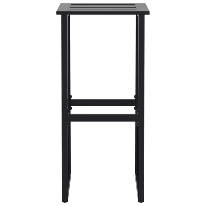 vidaXL Set Bar da Giardino 9pz Nero in Acciaio Verniciato a Polvere