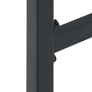 vidaXL Set Bar da Giardino 9pz Nero in Acciaio Verniciato a Polvere