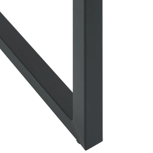 vidaXL Set Bar da Giardino 9pz Nero in Acciaio Verniciato a Polvere