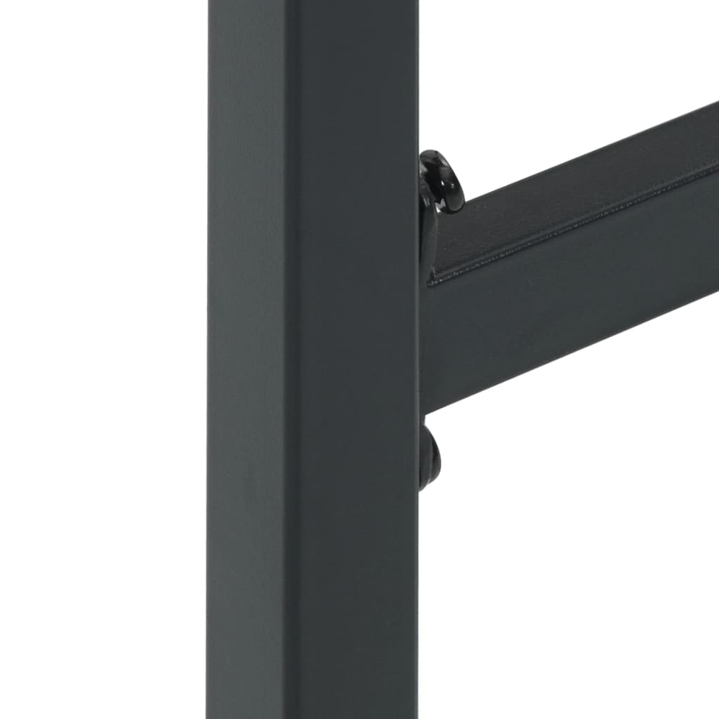 vidaXL Set Bar da Giardino 11pz Nero in Acciaio Verniciato a Polvere