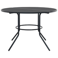 Set Sedie Giardino Impilabili 7pz Antracite Acciaio Verniciato