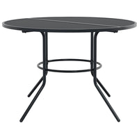 Set Sedie Giardino Impilabili 5pz Antracite Acciaio Verniciato