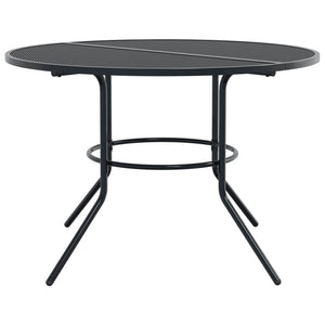 Set Sedie Giardino Impilabili 5pz Antracite Acciaio Verniciato