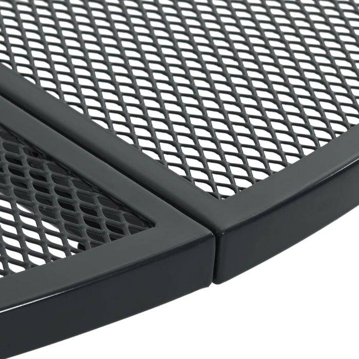 Set Sedie Giardino Impilabili 5pz Antracite Acciaio Verniciato 3283766