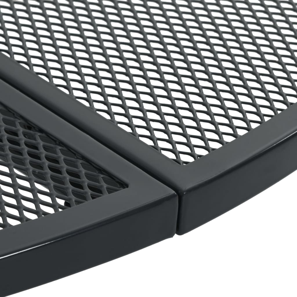 Set Sedie Giardino Impilabili 5pz Antracite Acciaio Verniciato 3283770