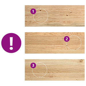 Gradini 2 pz 70x25x2 cm in Rovere Massello Non Trattato