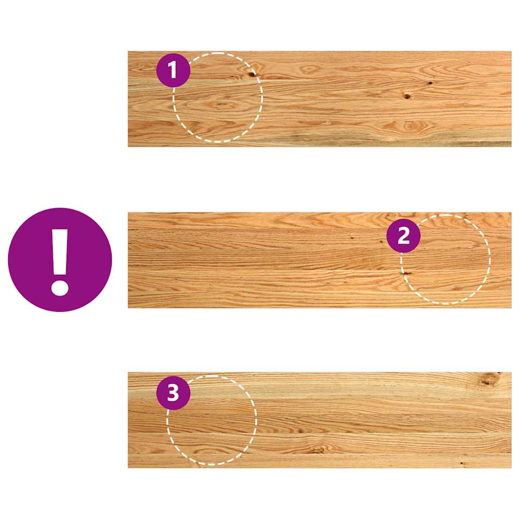 Gradini 2 pz Marrone Chiaro 100x25x2 cm Legno Massello Rovere