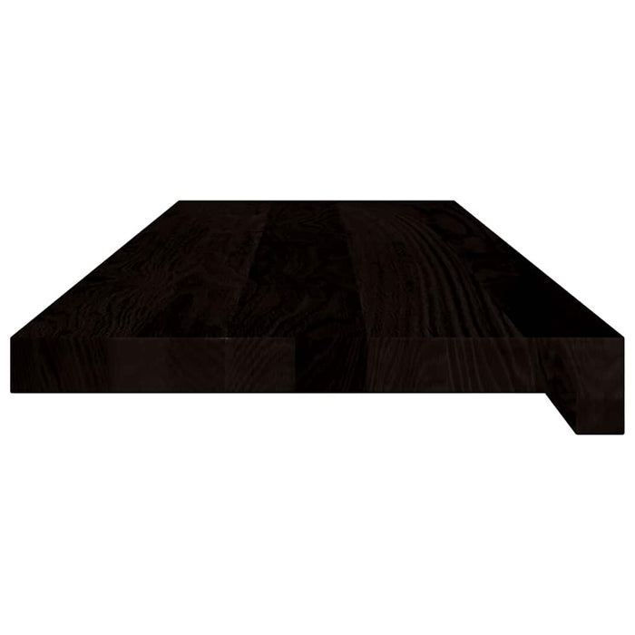 Gradini 2 pz Marrone Scuro 80x30x2 cm Legno Massello Rovere