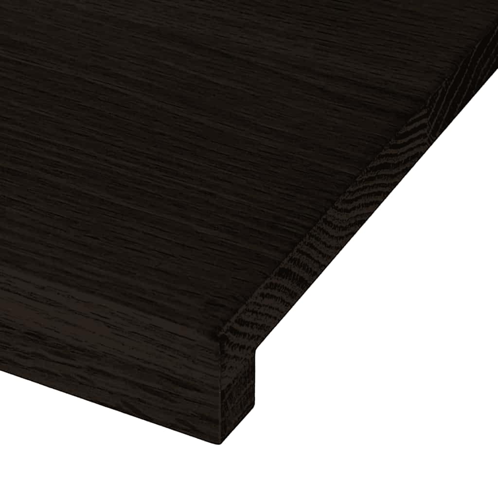 Gradini 2 pz Marrone Scuro 80x30x2 cm Legno Massello Rovere