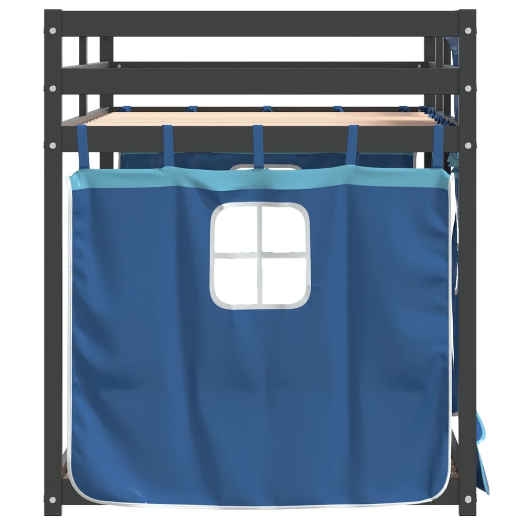 Letto a Castello senza Materasso Blu 90x190cm Massello Pino 3283884