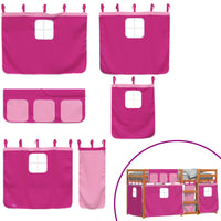 Letto a Castello senza Materasso Rosa 80x200 cm Legno di Pino 3283924